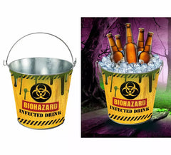 Cubo de Metal Biozard Amarelo 19X23 cm