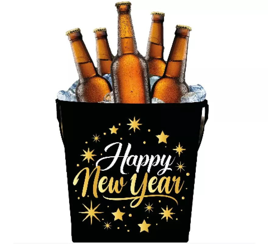 Translation missing: pt-PT.Cubo Metal Happy New Year de 19x23 cm