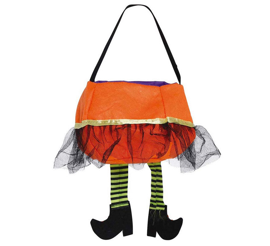 Translation missing: pt-PT.Cubo Naranja 'Trick Or Treat' de Fieltro de 20 cm