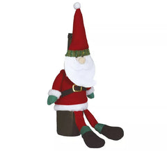 Capa para garrafa de Papai Noel sentado de 45 cm