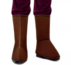Capas medievais para botas infantis marrons