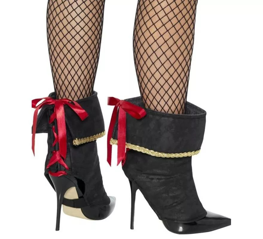 Translation missing: pt-PT.Cubrebotas Negros con lazos rojo