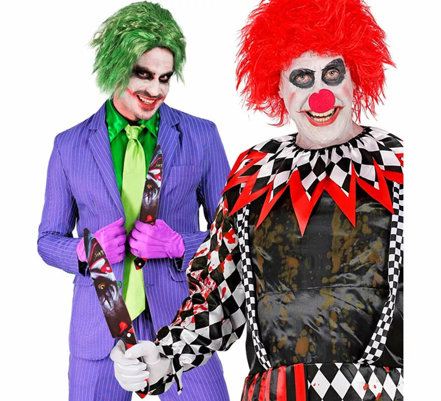 Translation missing: pt-PT.Cuchillo Payaso de Terror de 31 cm con diseño en ambas caras