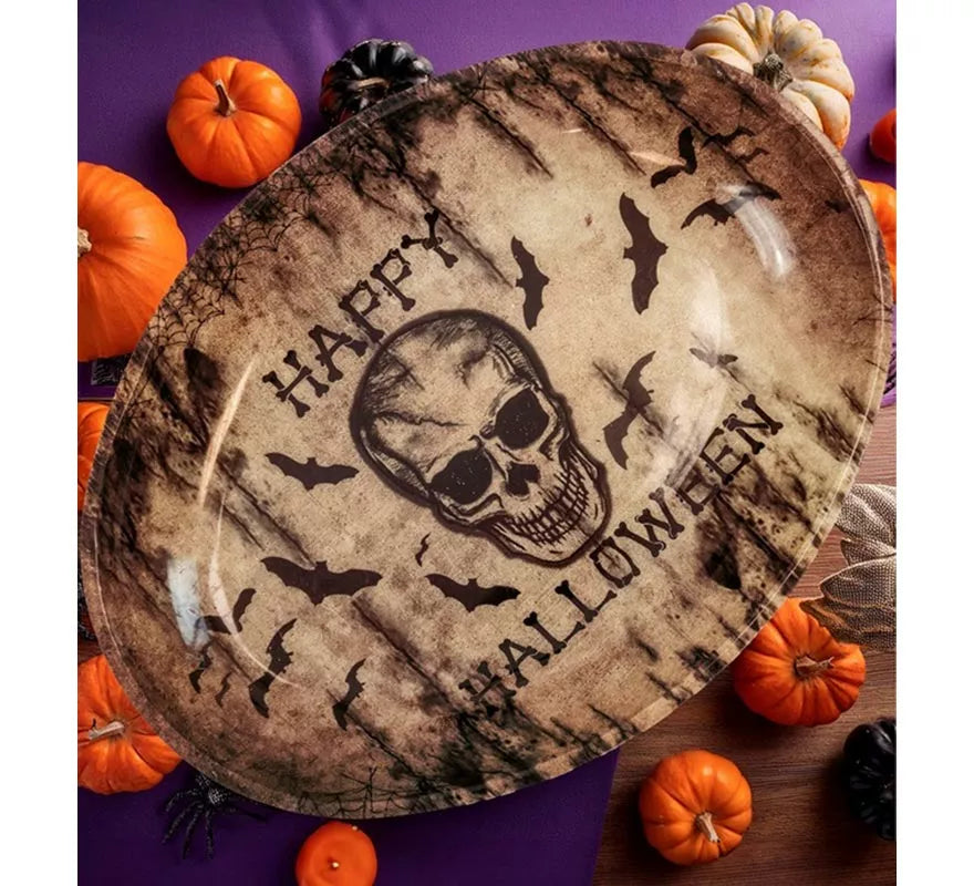 Cuenco de Calavera Feliz Halloween de 40x30,5 cm