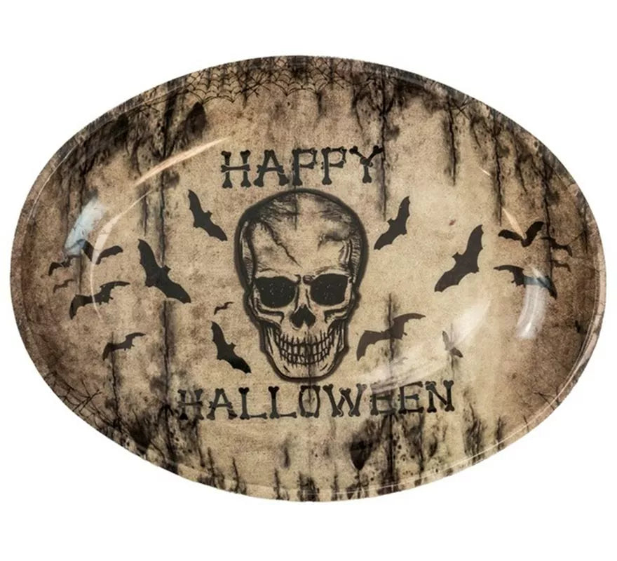 Translation missing: pt-PT.Cuenco de Calavera Feliz Halloween de 40x30,5 cm