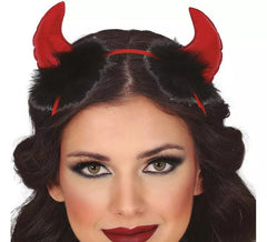 Chifres de Demônio Vermelho com Boa