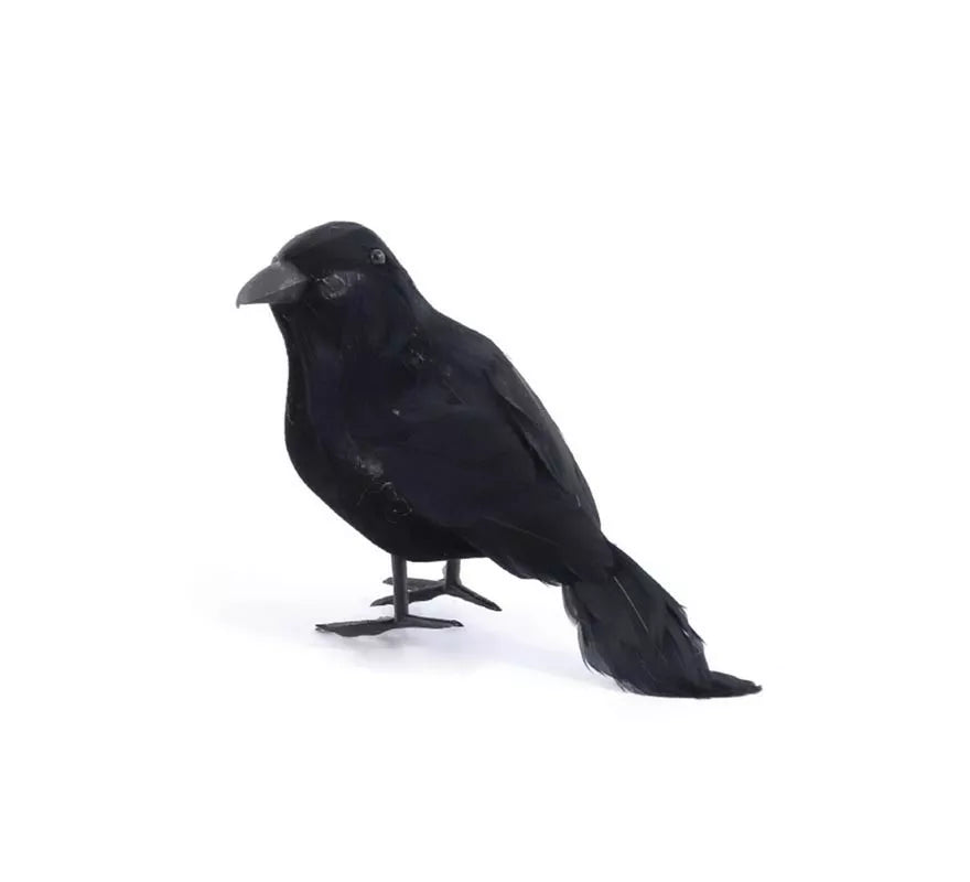 Translation missing: pt-PT.Cuervo plumas largas negro de 14 cm