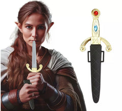 Adaga medieval com bainha, 26 cm, brinquedo de plástico