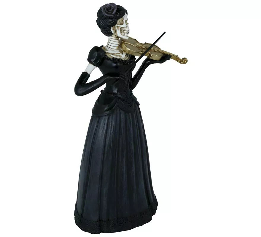 Translation missing: pt-PT.Dama Esqueleto con Violín de Resina de 26x15 cm