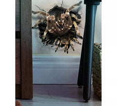Decoração de adesivo de parede com buraco de aranha 16x16 cm