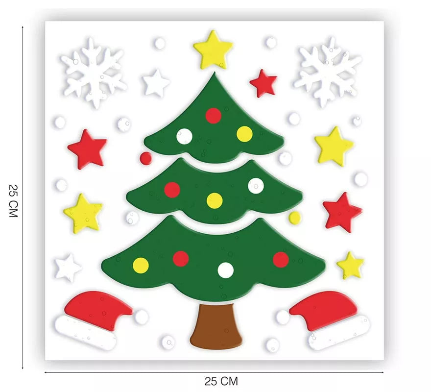 Decoración en Gel de Árbol de Navidad de 20x25 cm