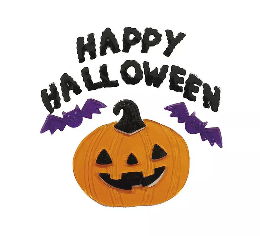 Translation missing: pt-PT.Decoración Gel Calabaza "Happy Halloween" de 20x25 cm