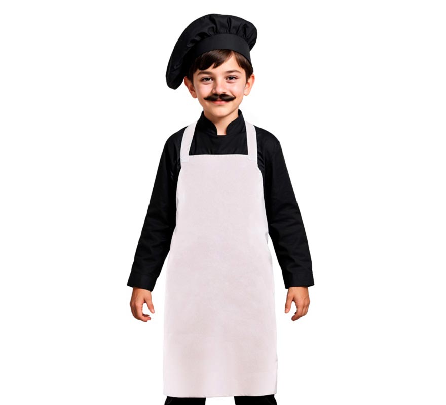 Translation missing: pt-PT.Delantal de Chef blanco clásico infantil