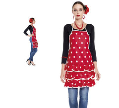 Avental Flamenco Vermelho com bolinhas brancas