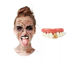 Prótese FX branca com dente de ouro