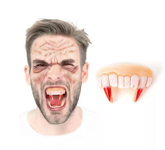 Dentaduras Vampire FX com presas sangrentas