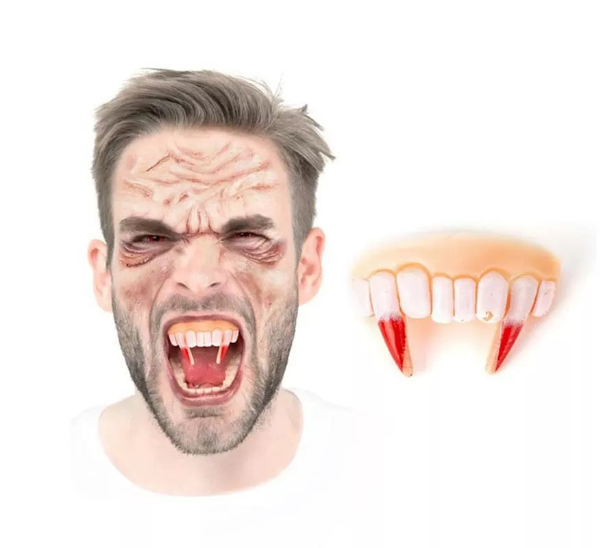 Translation missing: pt-PT.Dentadura Vampiro FX con colmillos ensangrentados