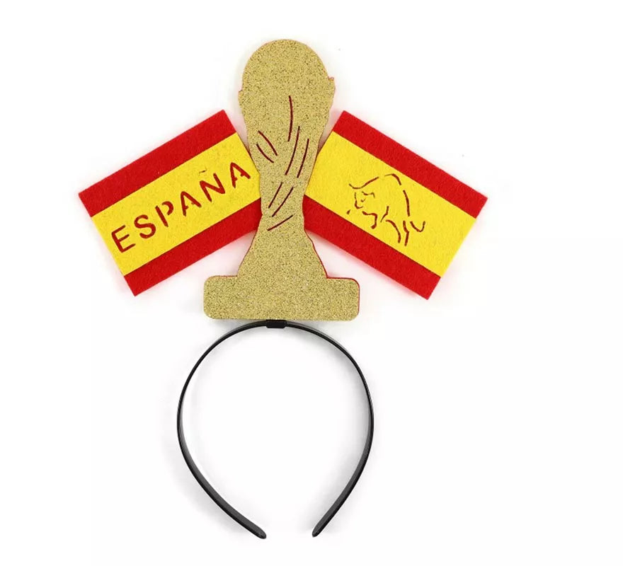 Translation missing: pt-PT.Diadema Bandera de España con Copa Mundial