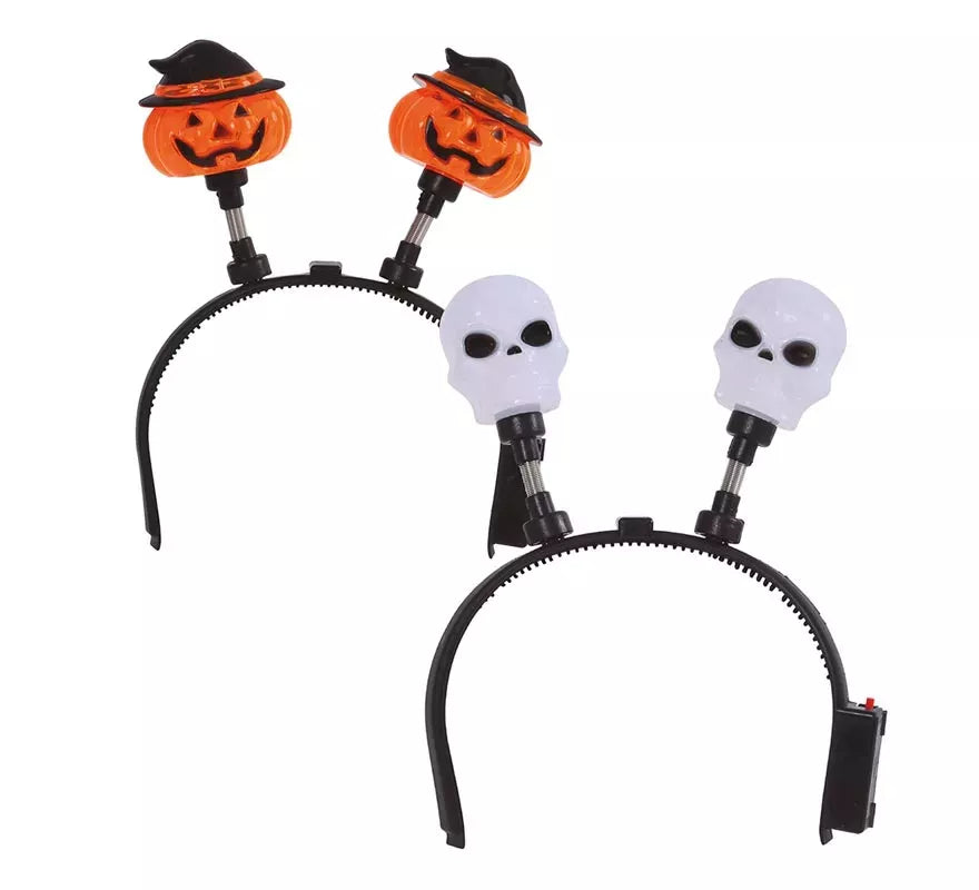 Translation missing: pt-PT.Diadema Calavera o Calabaza con Luz Surtidas