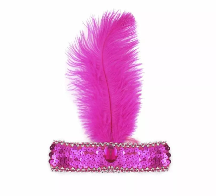 Translation missing: pt-PT.Diadema Charlestón con Pluma y Lentejuelas en varios colores