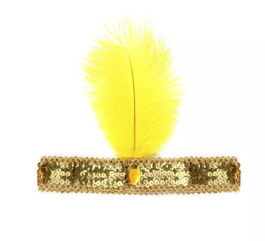 Translation missing: pt-PT.Diadema Charlestón con Pluma y Lentejuelas en varios colores