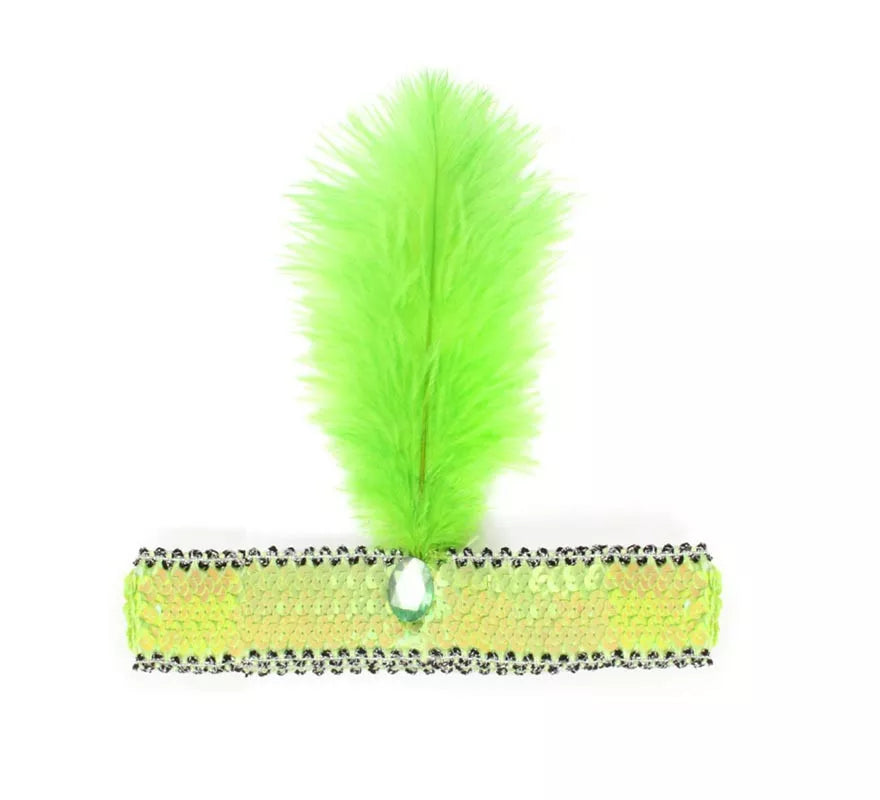 Translation missing: pt-PT.Diadema Charlestón con Pluma y Lentejuelas en varios colores