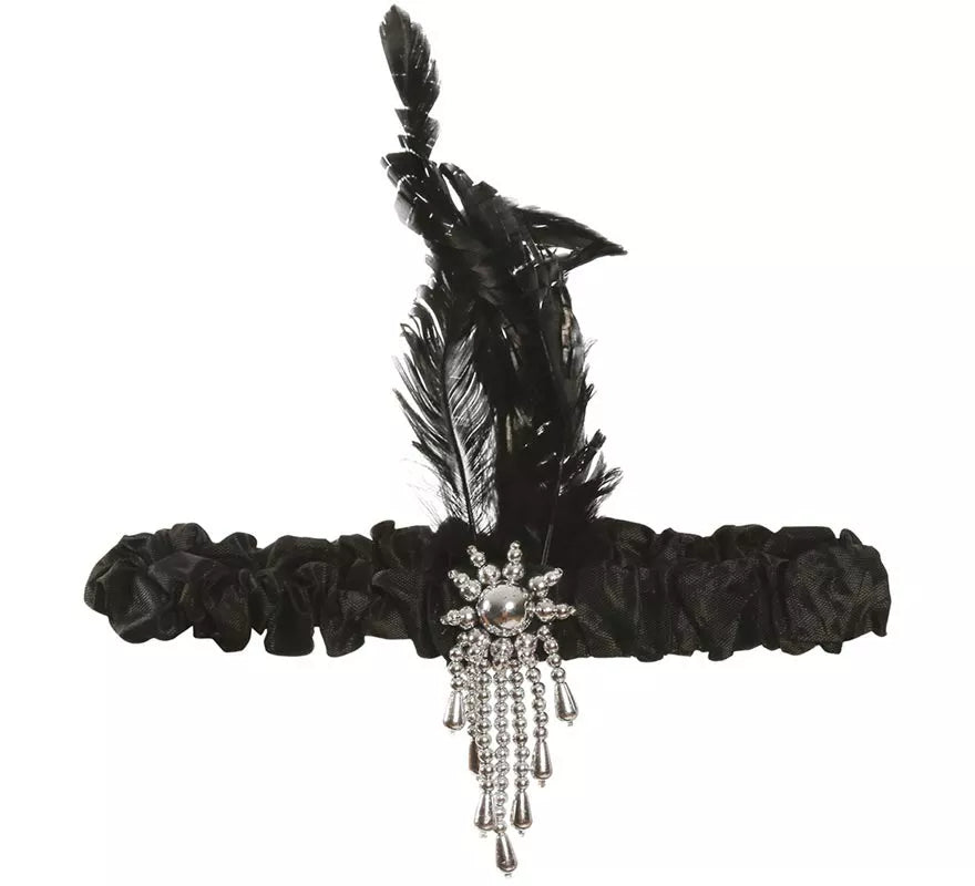 Diadema Charlestón con plumas
