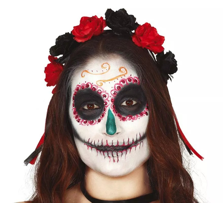 Translation missing: pt-PT.Diadema con Flores Rojas y Negras