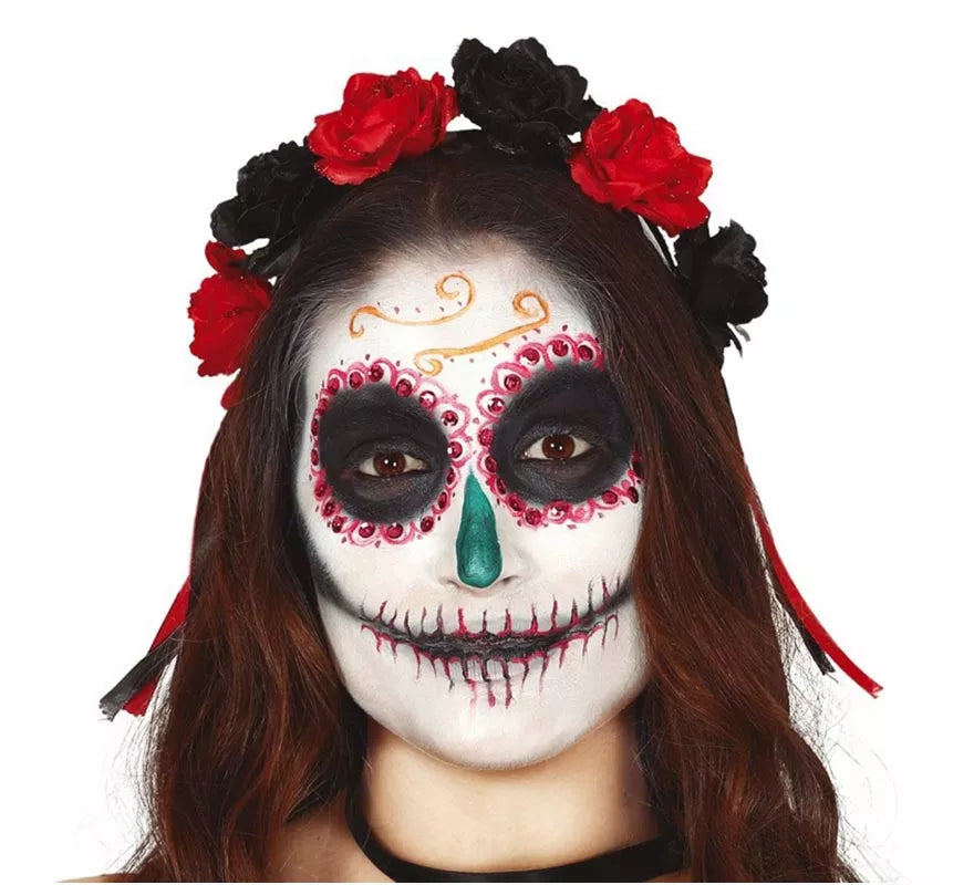 Translation missing: pt-PT.Diadema con Flores Rojas y Negras