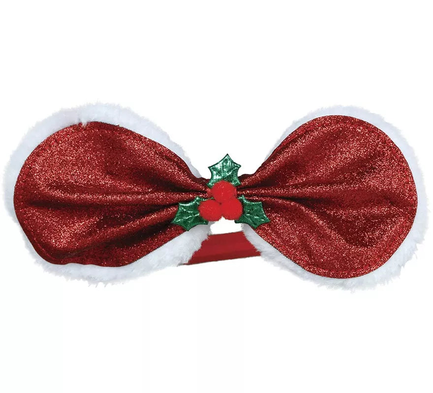 Translation missing: pt-PT.Diadema con Lazo Navideño y Acebo