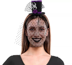Tiara com Mini Chapéu e Véu