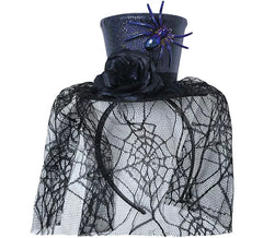 Tiara com Mini Chapéu e Véu