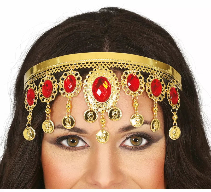 Translation missing: pt-PT.Diadema con Piedras rojas metálica