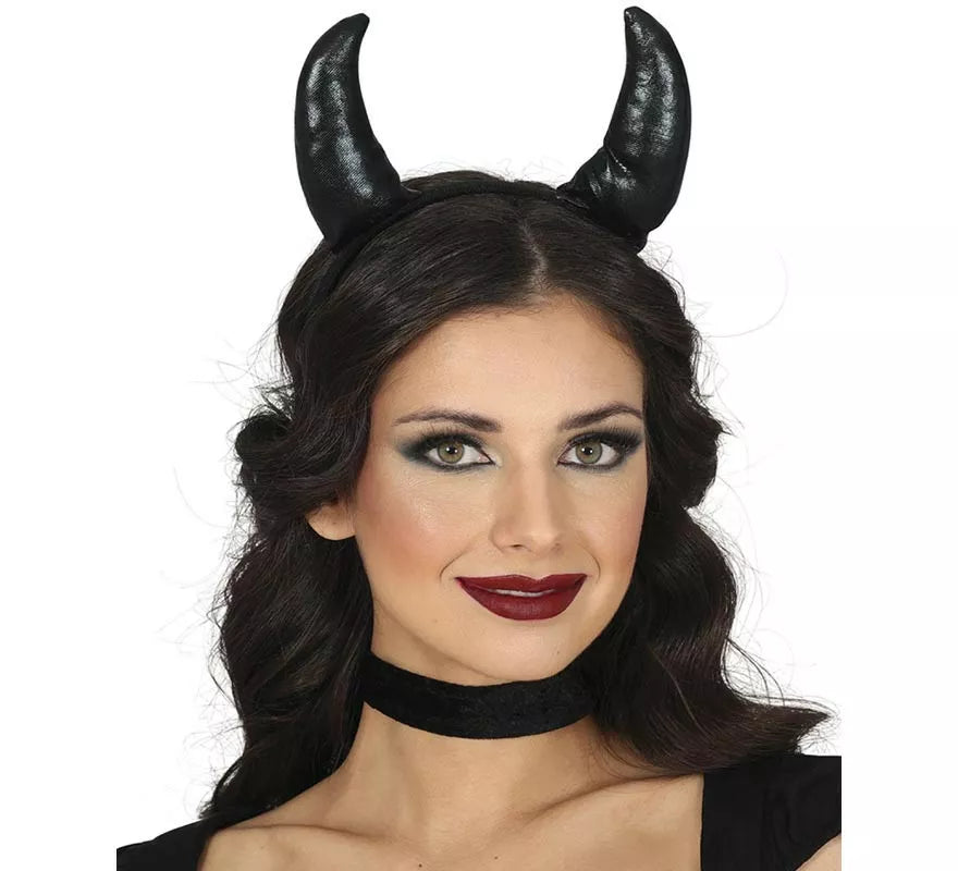 Translation missing: pt-PT.Diadema Cuernos Demonio negra