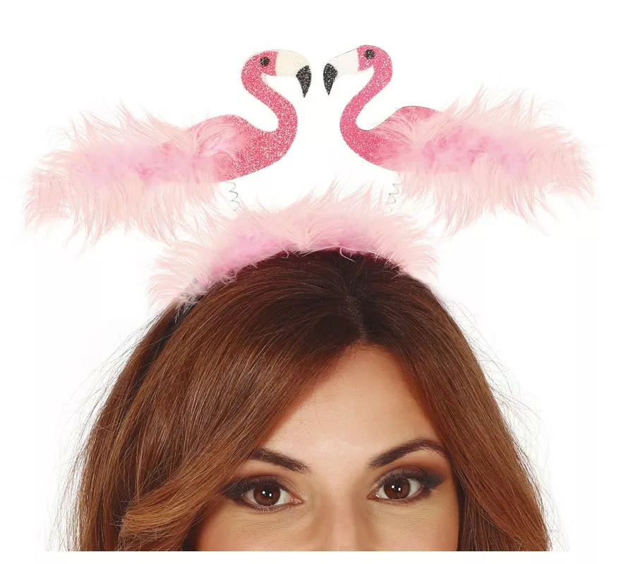 Translation missing: pt-PT.Diadema de 2 Flamencos con Plumas