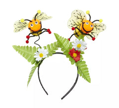 Abelhas com tiara de flores