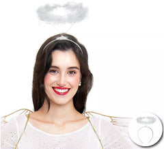 Tiara de anjo com halo branco