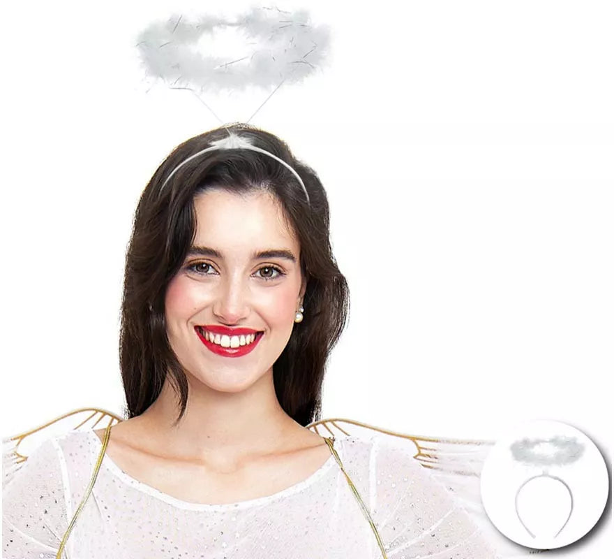 Translation missing: pt-PT.Diadema de Ángel con aureola blanca