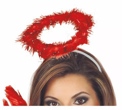 Tiara Angel Halo com Halo Vermelho