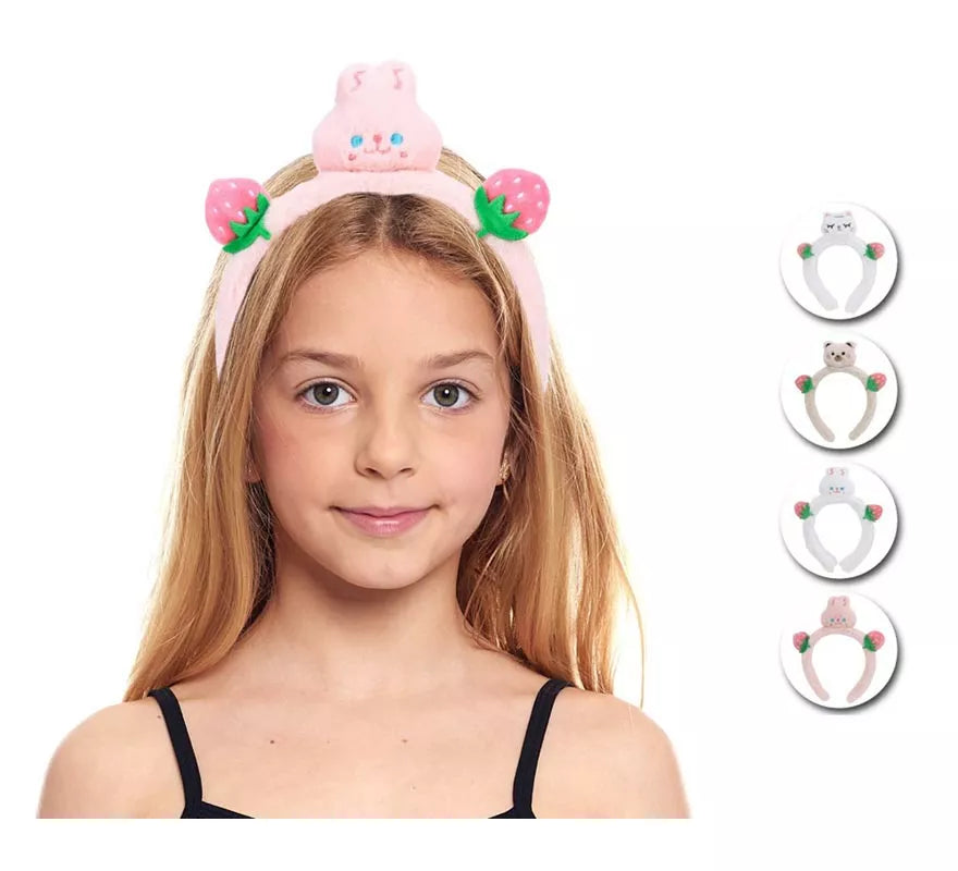 Translation missing: pt-PT.Diadema de Animales Fresa de peluche en colores surtidos infantil