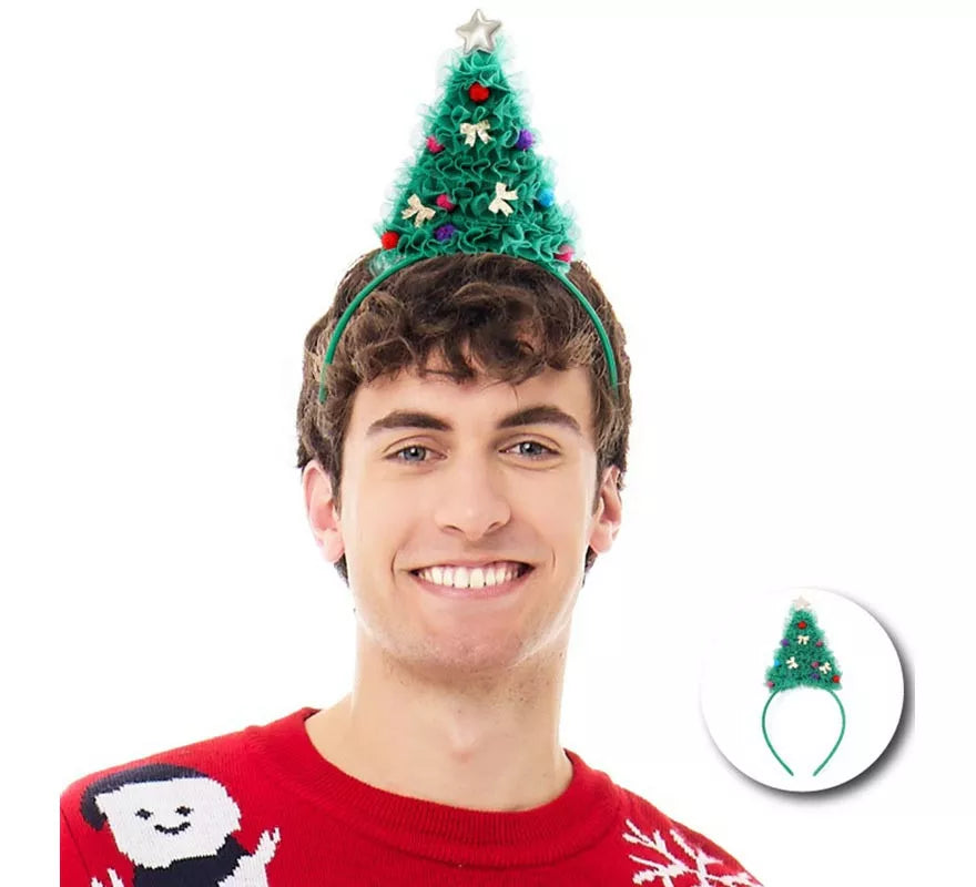 Translation missing: pt-PT.Diadema de Árbol Navideño con tul