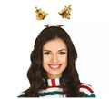 Diadema de Árboles con Lentejuelas Color Oro