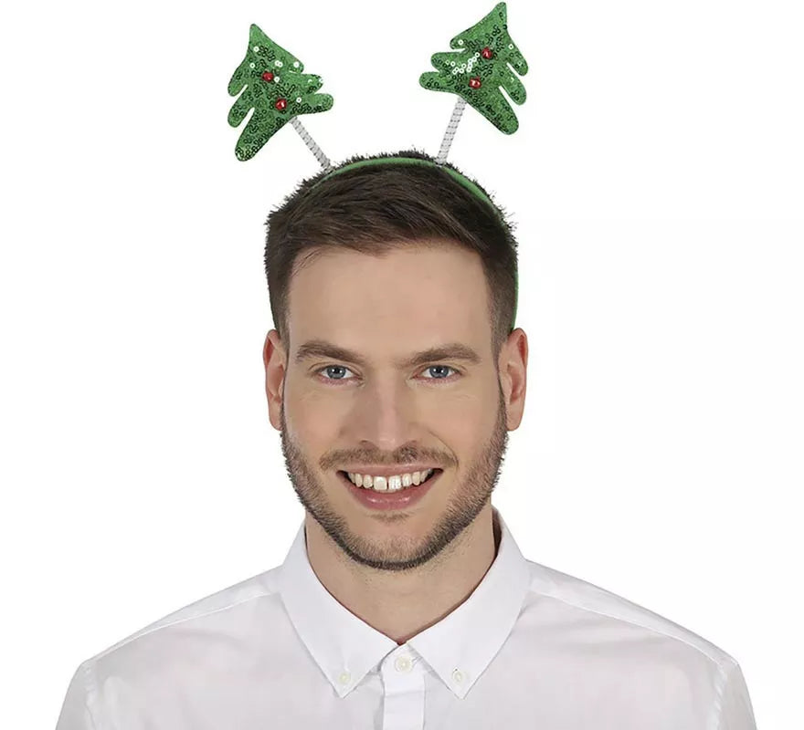 Translation missing: pt-PT.Diadema de Árboles de Navidad con lentejuelas