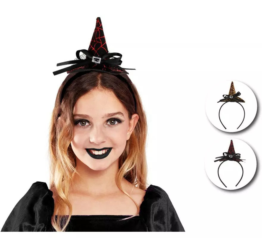 Translation missing: pt-PT.Diadema de Bruja con lazo en colores surtidos infantil