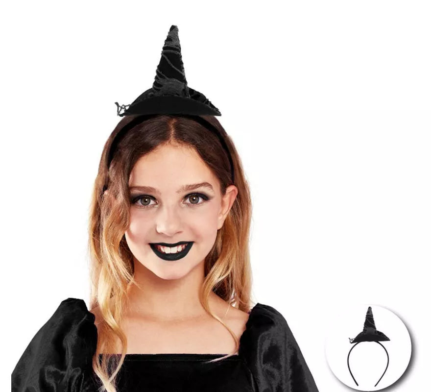 Translation missing: pt-PT.Diadema de Bruja negra clásica infantil