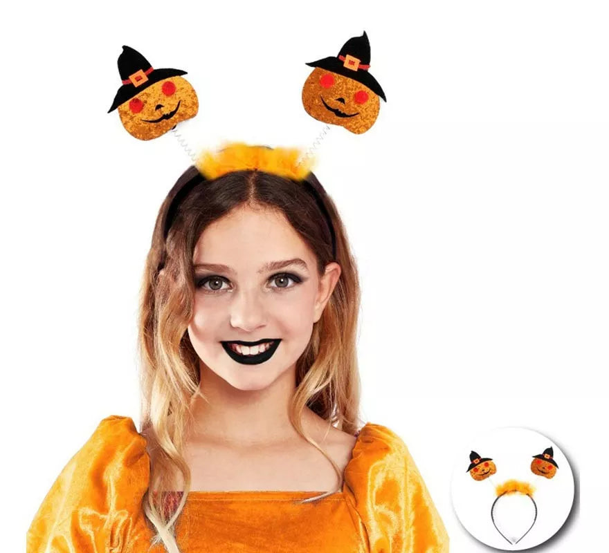 Diadema de Calabazas con sombrero infantil