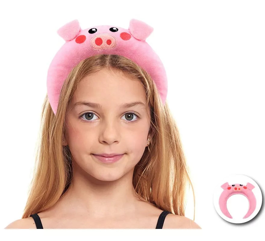 Translation missing: pt-PT.Diadema de Cerdita de peluche infantil