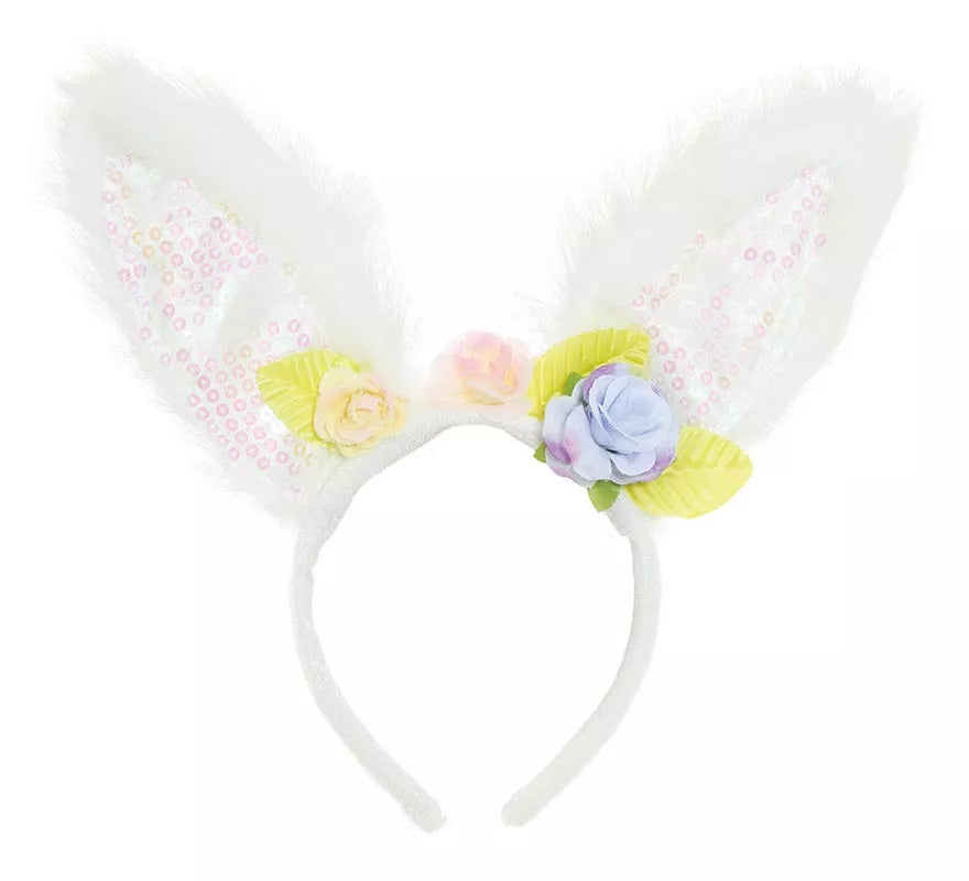 Translation missing: pt-PT.Diadema de Conejita con de Lentejuelas y Rosas