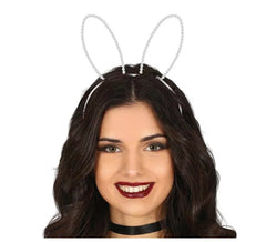 Tiara de coelho metálico adulto
