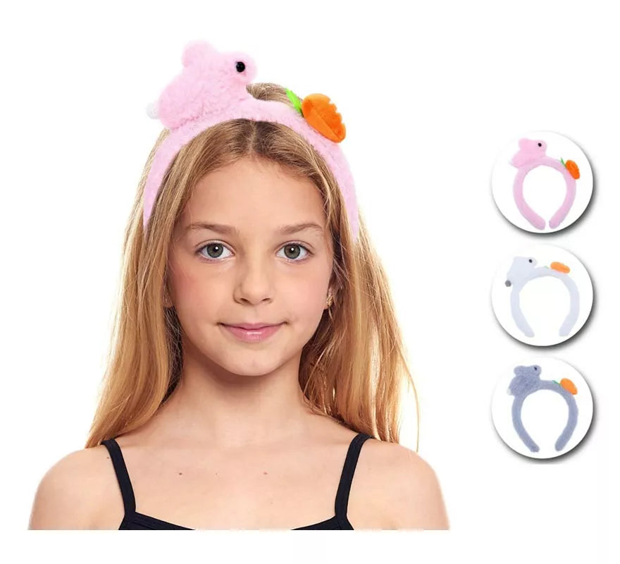 Translation missing: pt-PT.Diadema de Conejo de peluche en colores surtidos infantil
